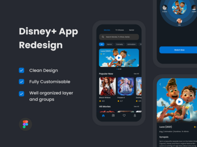迪士尼+应用程序重新设计(Disney+ App Redesign)