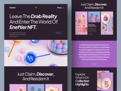 Eneftier - NFT 网站登陆页面(Eneftier - NFT Website Landing Page)