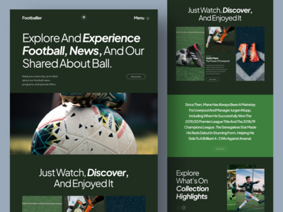 Footballier - 足球新闻登陆页面(Footballier - Football News Landing Page)