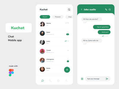 Kuchat - 聊天移动应用程序概念(Kuchat - Chatting mobile app concept)