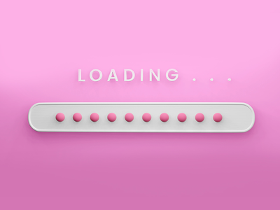 进度加载指示器的 3d 渲染。加载和下载(3d rendering of Progress loading indicators. load and download)