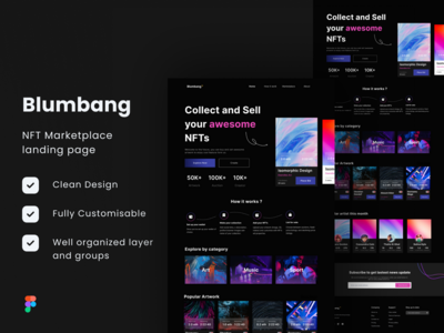 NFT 市场登陆页面 - Blumbang(NFT Marketplace Landing Page - Blumbang)