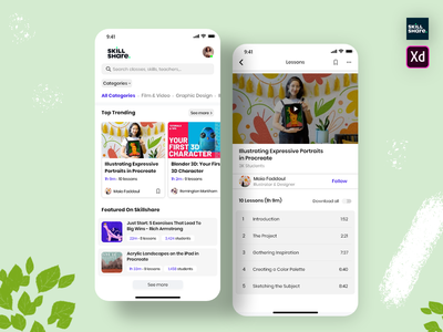 SkillShare 应用程序概念(SkillShare App Concept)