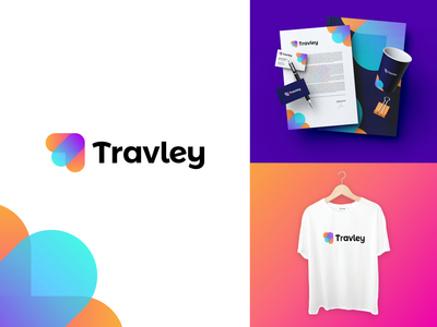 Travley Logo Branding - 旅行社标志设计(Travley Logo Branding - Travel Agency Logo Design)