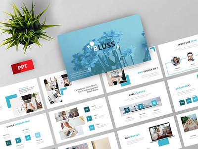 Bluss - PowerPoint演示模板(Bluss - Powerpoint Presentation Template)