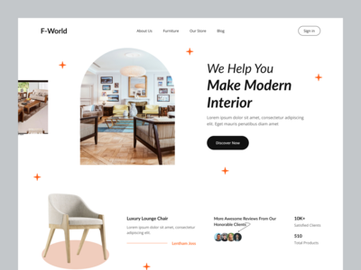 家具登陆页面设计(Furniture Landing Page Design)