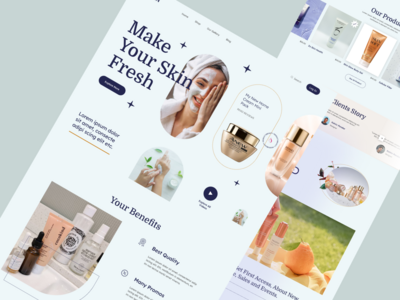 护肤品登陆页面(Skincare Product Landing Page)