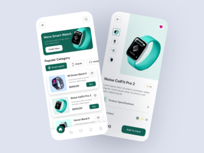 智能手表应用程序 - 用户界面设计(Smart Watch App - UI Design)