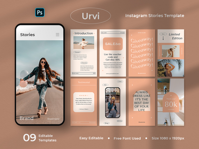 Urvi - 时尚 Instagram 故事模板(Urvi - Fashion Instagram Stories Template)