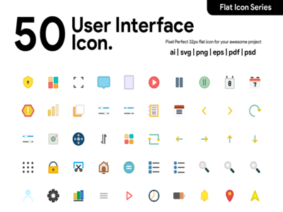 50 用户界面图标平(50 User Interface Icon Flat)