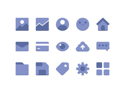 用户界面平面设计图标集矢量(User interface flat design icon set vector)