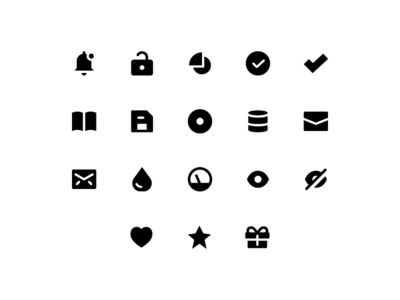 用户界面图标集矢量隔离(User Interface icon set vector isolated)