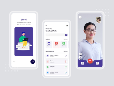 斯科利 ||教育移动应用程序概念(Skooli || Education Mobile app concept)