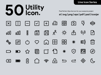 Kawaicon - 50 公用事业线图标(Kawaicon - 50 Utility Line Icon)