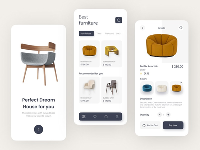 电商家具应用ui(E-commerce Furniture app ui)