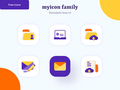 文档免费图标 v5 |麦康(Document Free Icon v5 | Myicon)