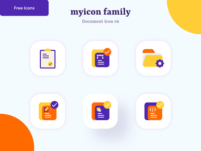 文档免费图标 v6 |麦康(Document Free Icon v6 | Myicon)
