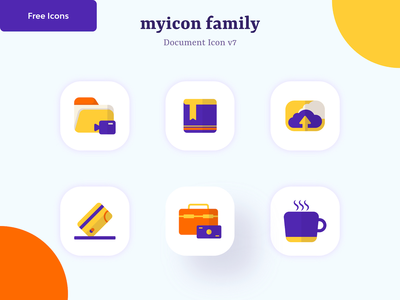 文档免费图标 v7 |麦康(Document Free Icon v7 | Myicon)