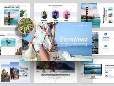 假期 - 旅行社主题演讲模板(Vacations - Travel Agency Keynote Template)