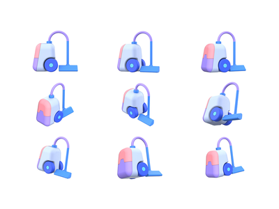 吸尘器 3D 图标(Vacuum Cleaner 3D icon)