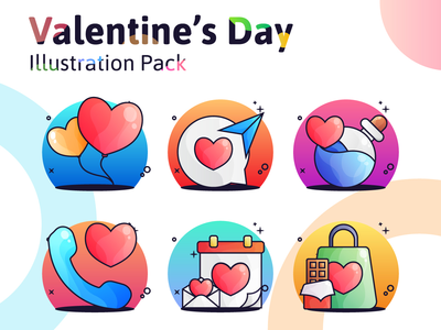 情人节插画包(Valentine's Day Illustration Pack)
