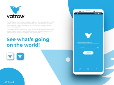 用于社交媒体的 Vatrow 标志设计(Vatrow logo design for social media)