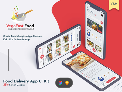 Vega - 送餐移动应用程序 UI(Vega - Food Delivery Mobile App UI)