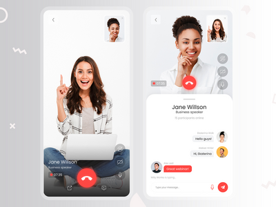 视频通话-会议概念(Video call - meeting concept)