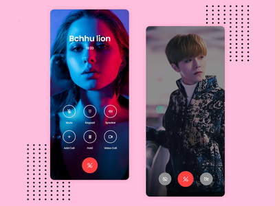 视频通话IOS App UI(Video Call IOS App UI)