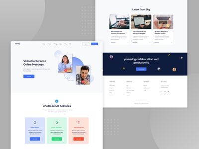 视频会议登陆页面(Video Conference Landing Page)