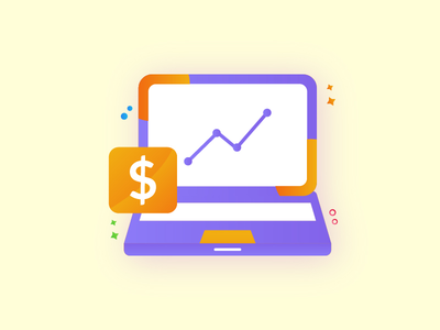 在笔记本电脑上查看股市(Viewing stock market on laptop)