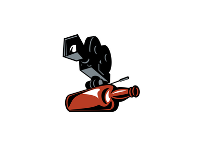 老式电影胶片相机威士忌瓶复古(Vintage Movie Film Camera Whiskey Bottle Retro)