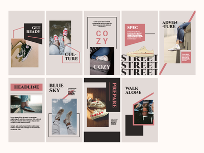 复古杂志风格社交媒体肖像模板(Vintage Magazine Style Social Media Portrait Template)