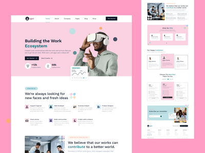 虚拟现实用户界面 - 登陆页面(Virtual Reality UI  - Landing Page)