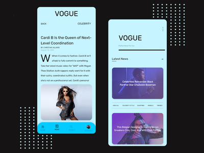 VOGUE 新闻应用程序 UI 套件(VOGUE News App Ui kit)