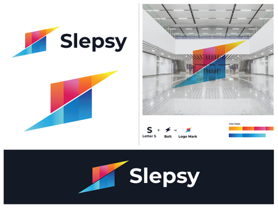 字母瞌睡标志设计(S Letter Slepsy Logo Design)