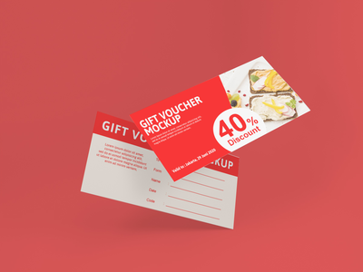 礼券样机卡(Gift Voucher MockUp Card)