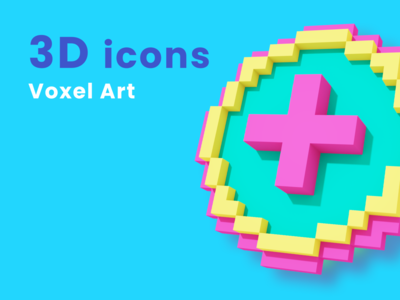 体素艺术UI图标(Voxel Art UI Icons)