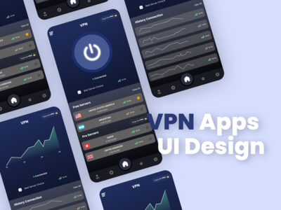VPN 应用程序 - UI 设计 Uplabs 挑战(VPN Apps - UI Design Uplabs Challenge)