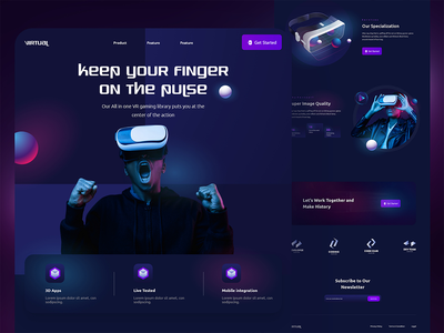 虚拟现实 - 网页登陆页面(Virtual Reality - Web Landing Page)
