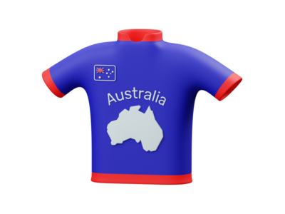 澳大利亚衬衫 3d 渲染插图(Australia Shirt 3D Render Illustration)