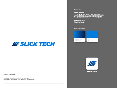 光滑的技术标志模板设计(Slick Tech Logo Template Design)