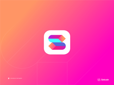 区块链技术标志-S标志设计-标志设计模板(Blockchain Technology Logo - S Logo Design - Logo Design Template)