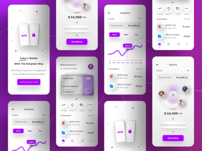 Paypal 钱包应用程序 UI 套件(Paypal Wallet App UI Kits)