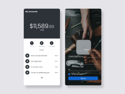 钱包应用界面(wallet app ui)