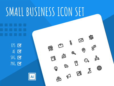 小型企业图标集(Small Business Icon Set)