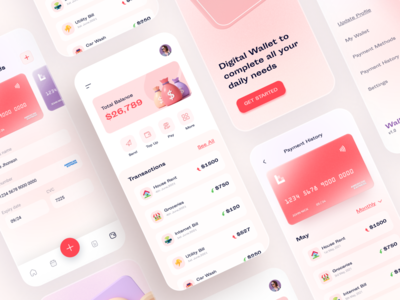 Wallety - 您的数字钱包 UI 套件(Wallety - Your Digital Wallet UI Kit)