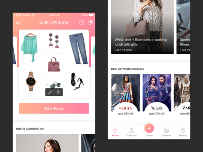 衣柜iOS应用设计(Wardrobe iOS App Design)