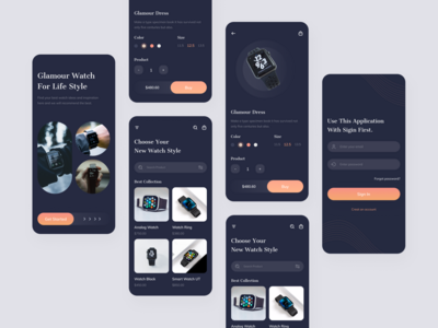 手表商店移动应用程序 - Uixasset(Watch Store Mobile App - Uixasset)