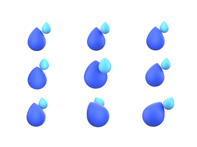 水 3D 图标(Water 3D icon)